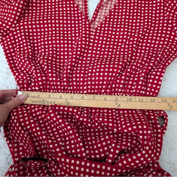 Anthropologie Ett:Twa Margaret Jumpsuit Red And White 6 - Picture 9 of 9